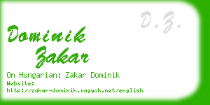 dominik zakar business card